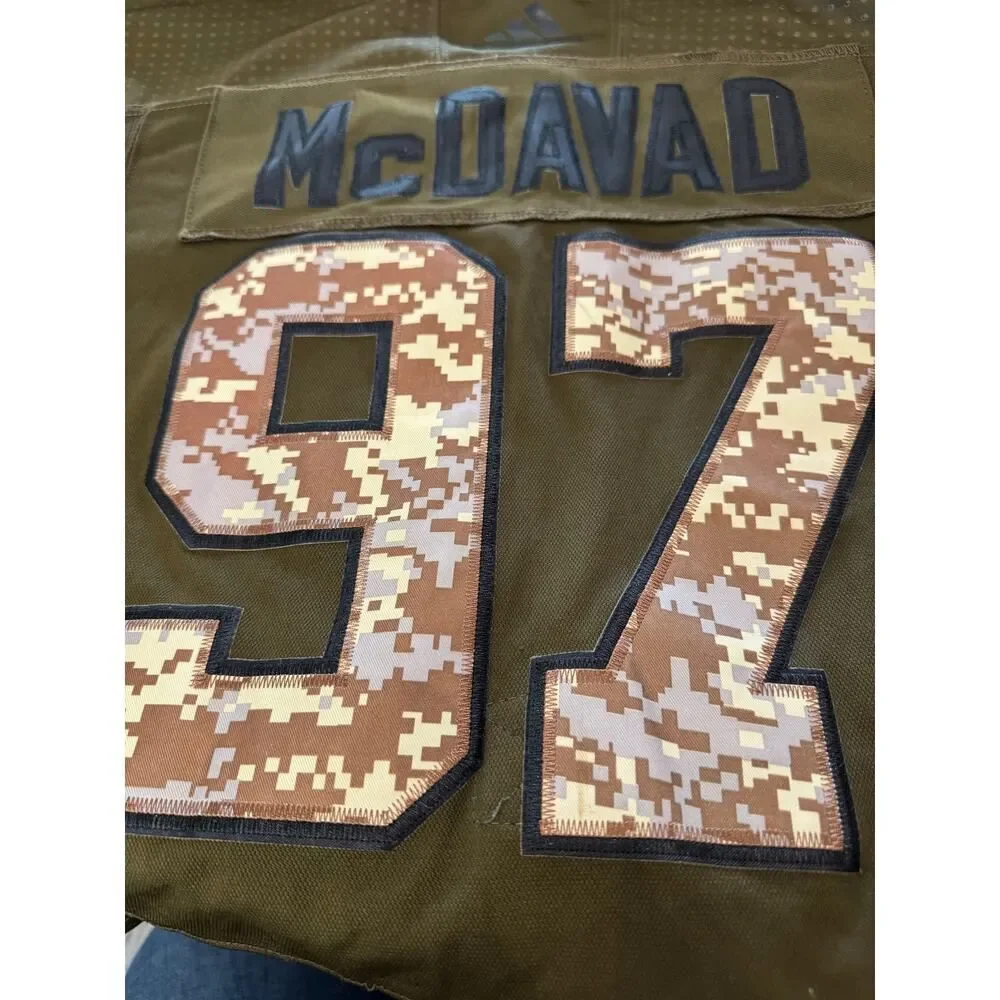 Edmonton Oilers Adidas Military Appreciation Custom Jersey L XL #97 Mcdavid